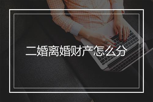 二婚离婚财产怎么分