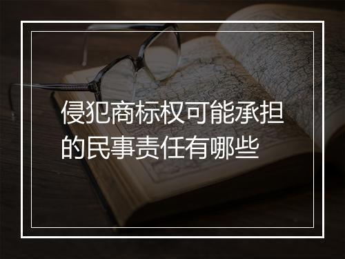 侵犯商标权可能承担的民事责任有哪些