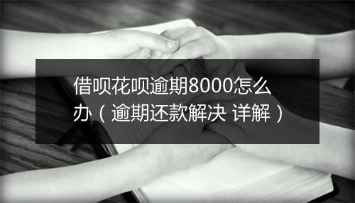 借呗花呗逾期8000怎么办（逾期还款解决 详解）