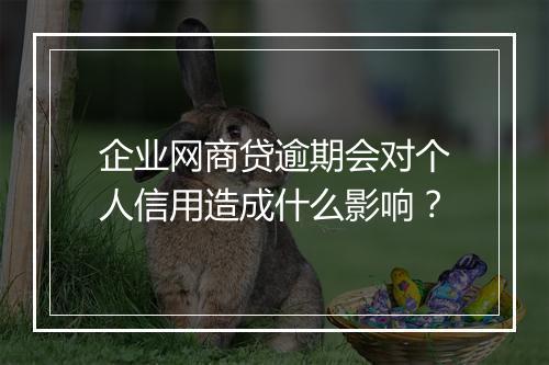 企业网商贷逾期会对个人信用造成什么影响？