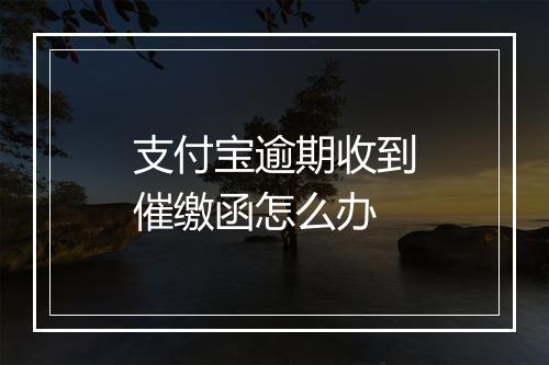 支付宝逾期收到催缴函怎么办