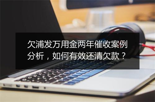 欠浦发万用金两年催收案例分析，如何有效还清欠款？