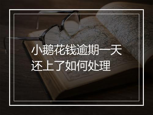 小鹅花钱逾期一天还上了如何处理
