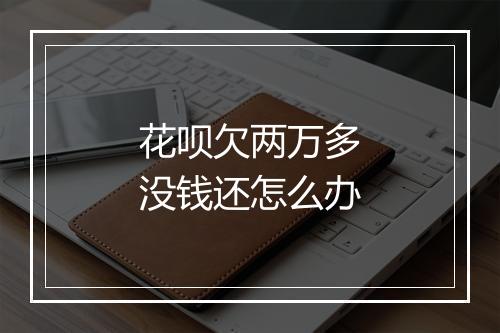 花呗欠两万多没钱还怎么办