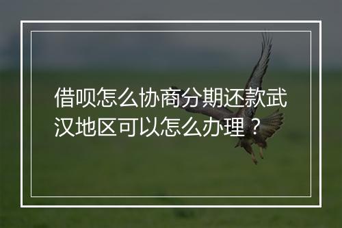 借呗怎么协商分期还款武汉地区可以怎么办理？