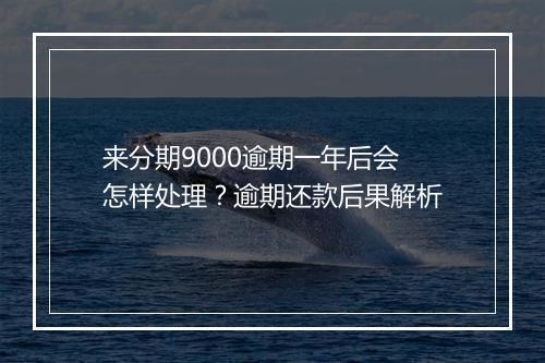 来分期9000逾期一年后会怎样处理？逾期还款后果解析