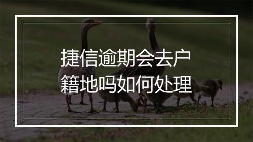 捷信逾期会去户籍地吗如何处理