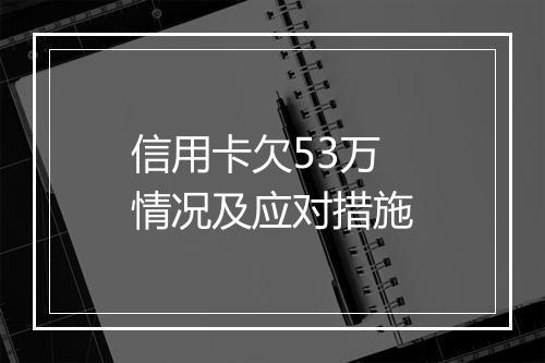 信用卡欠53万情况及应对措施