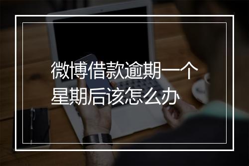 微博借款逾期一个星期后该怎么办