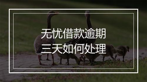 无忧借款逾期三天如何处理