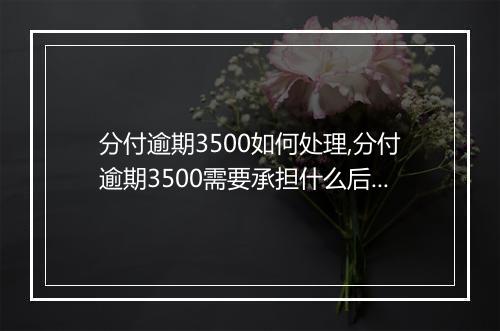 分付逾期3500如何处理,分付逾期3500需要承担什么后果