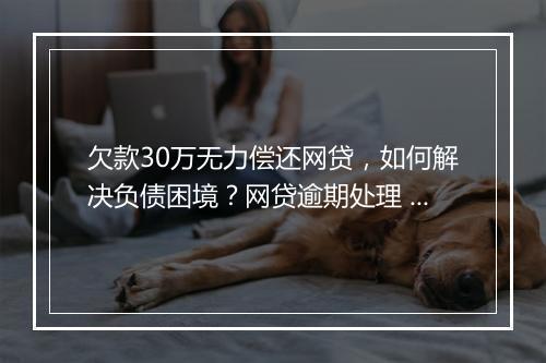 欠款30万无力偿还网贷，如何解决负债困境？网贷逾期处理 分享