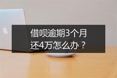 借呗逾期3个月还4万怎么办？