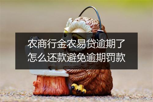 农商行金农易贷逾期了怎么还款避免逾期罚款