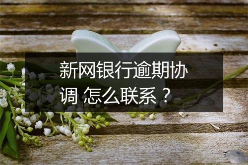 新网银行逾期协调 怎么联系？