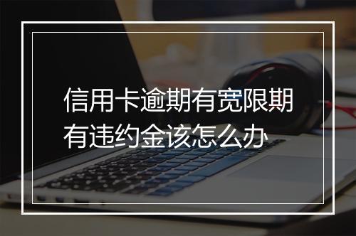 信用卡逾期有宽限期有违约金该怎么办