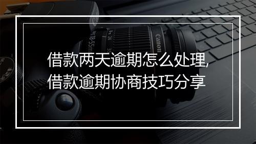借款两天逾期怎么处理,借款逾期协商技巧分享