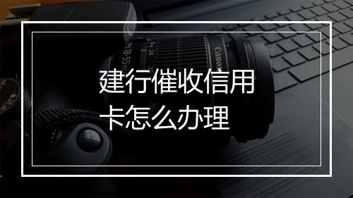 建行催收信用卡怎么办理