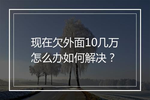 现在欠外面10几万怎么办如何解决？