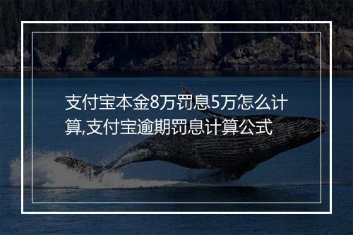 支付宝本金8万罚息5万怎么计算,支付宝逾期罚息计算公式