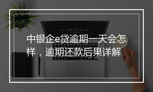 中银企e贷逾期一天会怎样，逾期还款后果详解