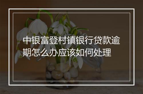中银富登村镇银行贷款逾期怎么办应该如何处理