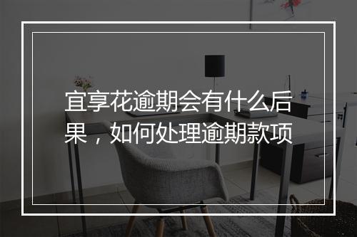 宜享花逾期会有什么后果，如何处理逾期款项
