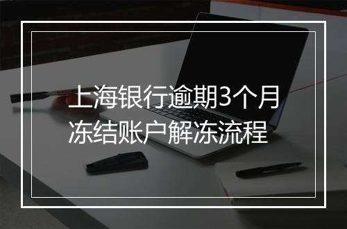 上海银行逾期3个月冻结账户解冻流程