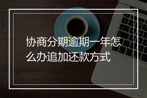 协商分期逾期一年怎么办追加还款方式