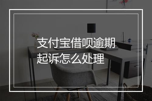 支付宝借呗逾期起诉怎么处理