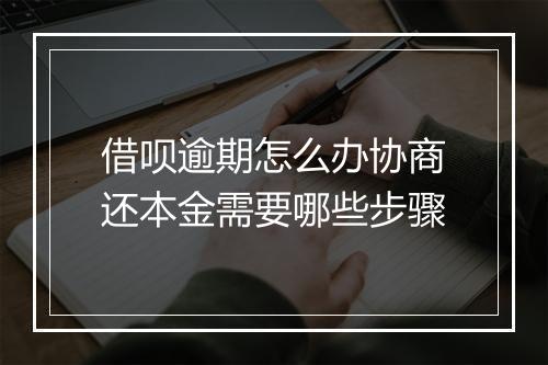借呗逾期怎么办协商还本金需要哪些步骤