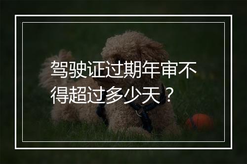 驾驶证过期年审不得超过多少天？