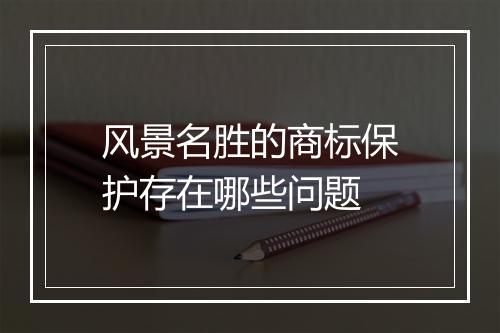 风景名胜的商标保护存在哪些问题