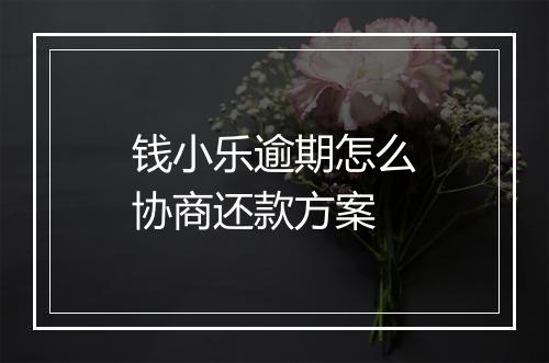 钱小乐逾期怎么协商还款方案