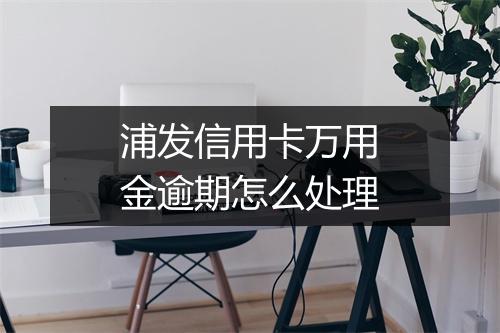 浦发信用卡万用金逾期怎么处理