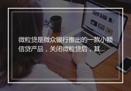 微粒贷是微众银行推出的一款小额信贷产品，关闭微粒贷后，其相关信息并不会立即在征信报告中消失。