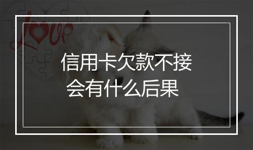 信用卡欠款不接 会有什么后果