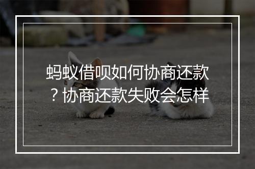 蚂蚁借呗如何协商还款？协商还款失败会怎样