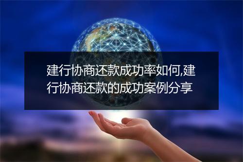建行协商还款成功率如何,建行协商还款的成功案例分享