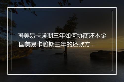 国美易卡逾期三年如何协商还本金,国美易卡逾期三年的还款方式