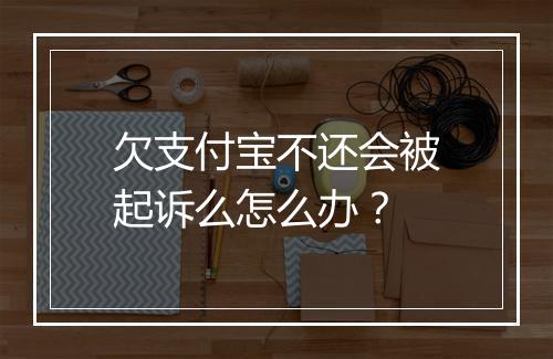 欠支付宝不还会被起诉么怎么办？