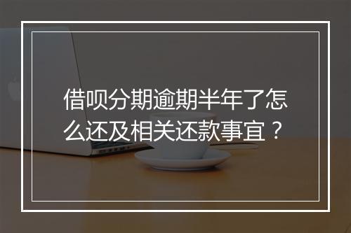 借呗分期逾期半年了怎么还及相关还款事宜？
