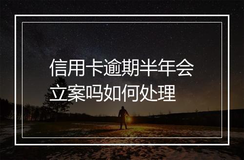 信用卡逾期半年会立案吗如何处理