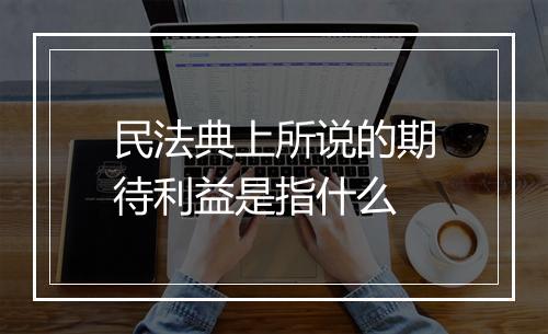 民法典上所说的期待利益是指什么