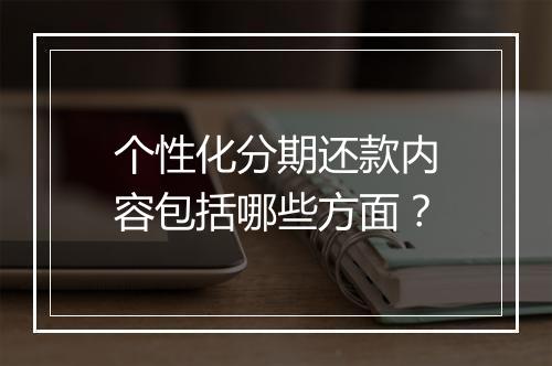 个性化分期还款内容包括哪些方面？