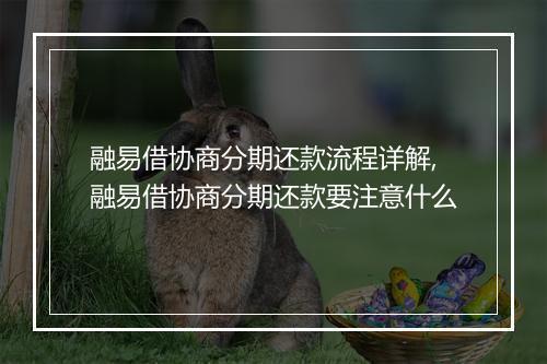 融易借协商分期还款流程详解,融易借协商分期还款要注意什么