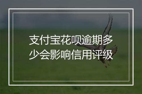 支付宝花呗逾期多少会影响信用评级