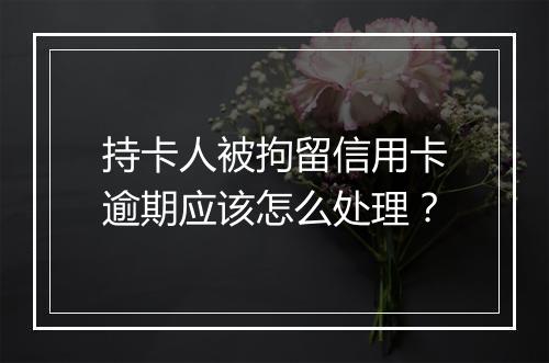 持卡人被拘留信用卡逾期应该怎么处理？