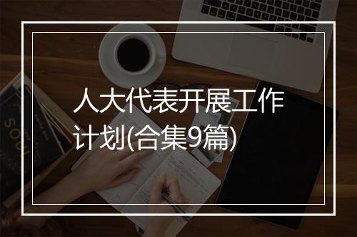 人大代表开展工作计划(合集9篇)