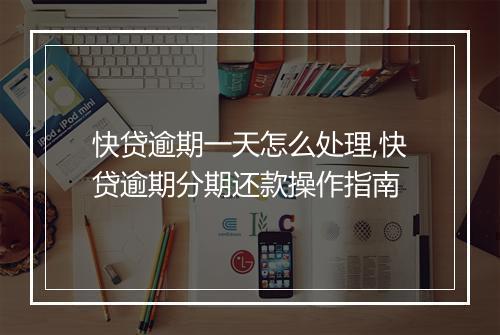 快贷逾期一天怎么处理,快贷逾期分期还款操作指南